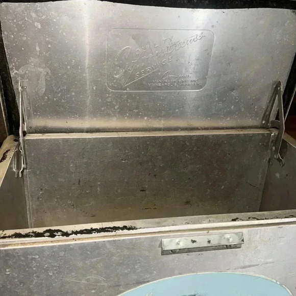 VINTAGE 1950’s ICONIC Cronstroms Pepsi Cola Logo Cooler Aluminum Ice Box Chest - Picture 6 of 16